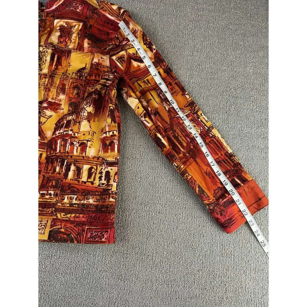 Additions by Chicos Jacket Architectural Print Rustic Art‎ Deco Size XL